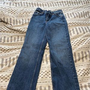 Zara wide leg dark wash jeans